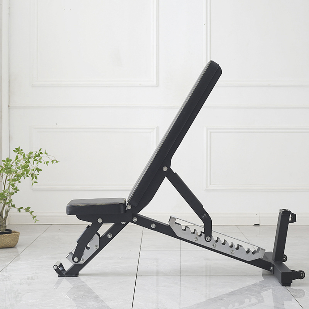 Home Gym Bench - Haltere plano dobrável comercial, bancos ajustáveis,