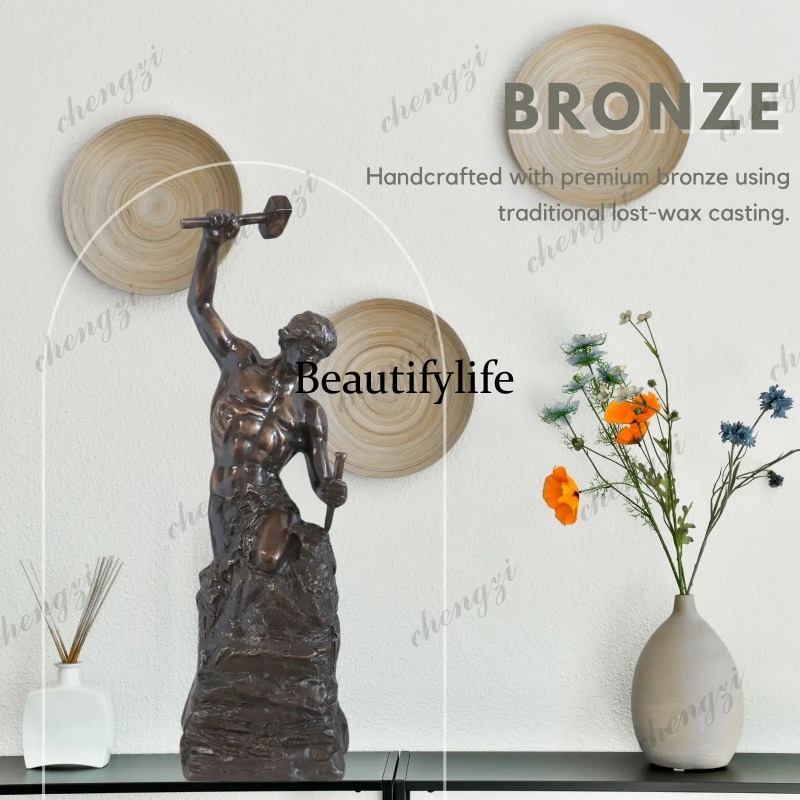 Home Gym Decor - Escultura de Bronze A74 de 18,5
