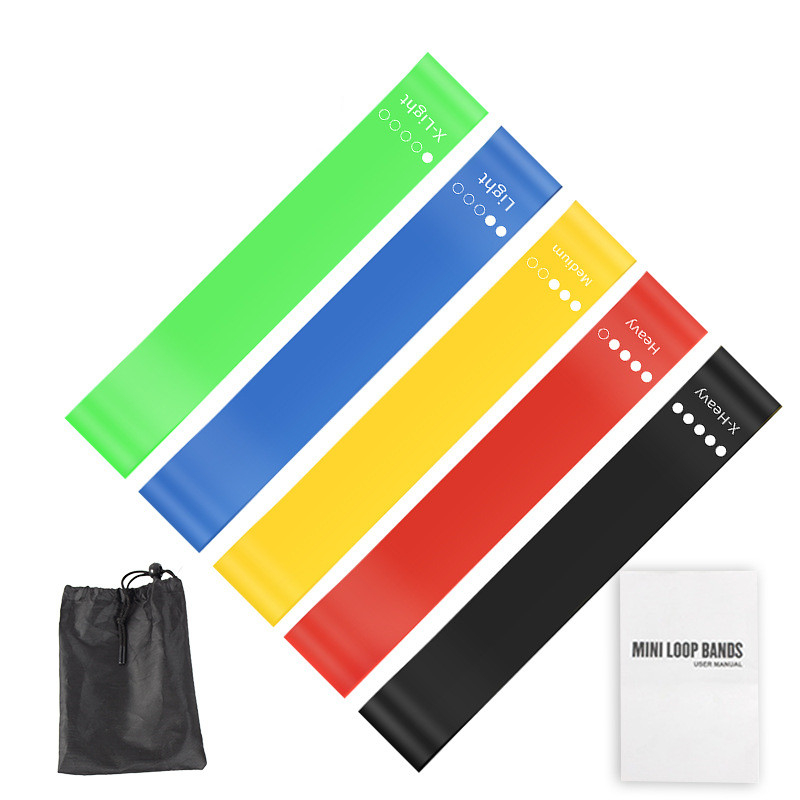 Home Gym Manual - Conjunto de 5 Faixas de Resistência