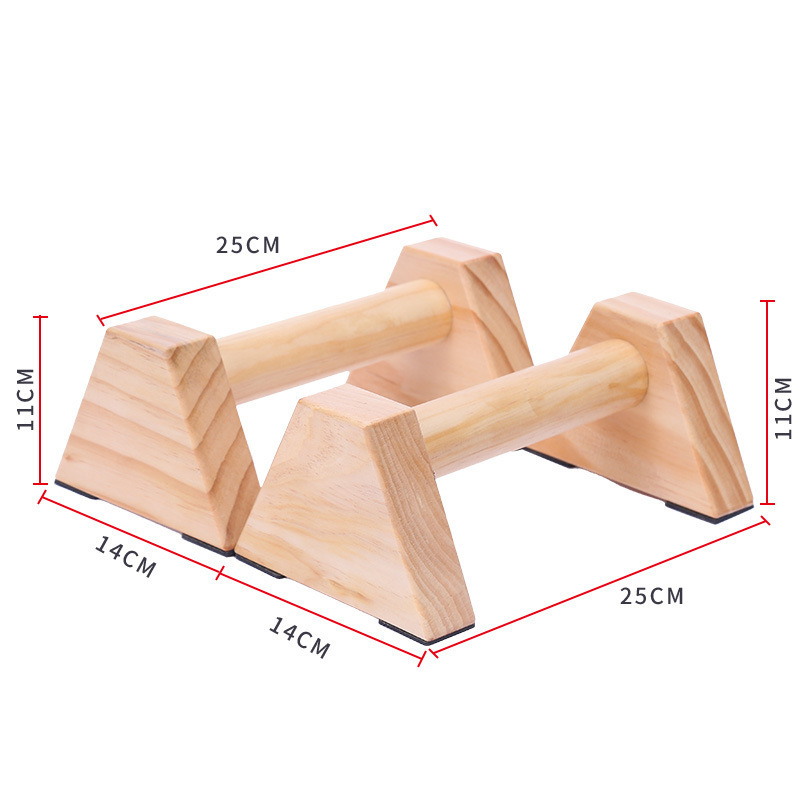 Push Up Stand Bar - Suporte push-up de madeira, barras de