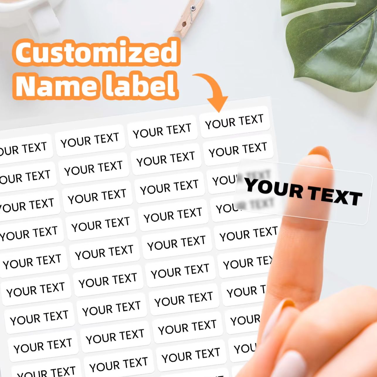Home Gym Decor - 1-600PCS Adesivos Personalizados com Nome, Etiquetas
