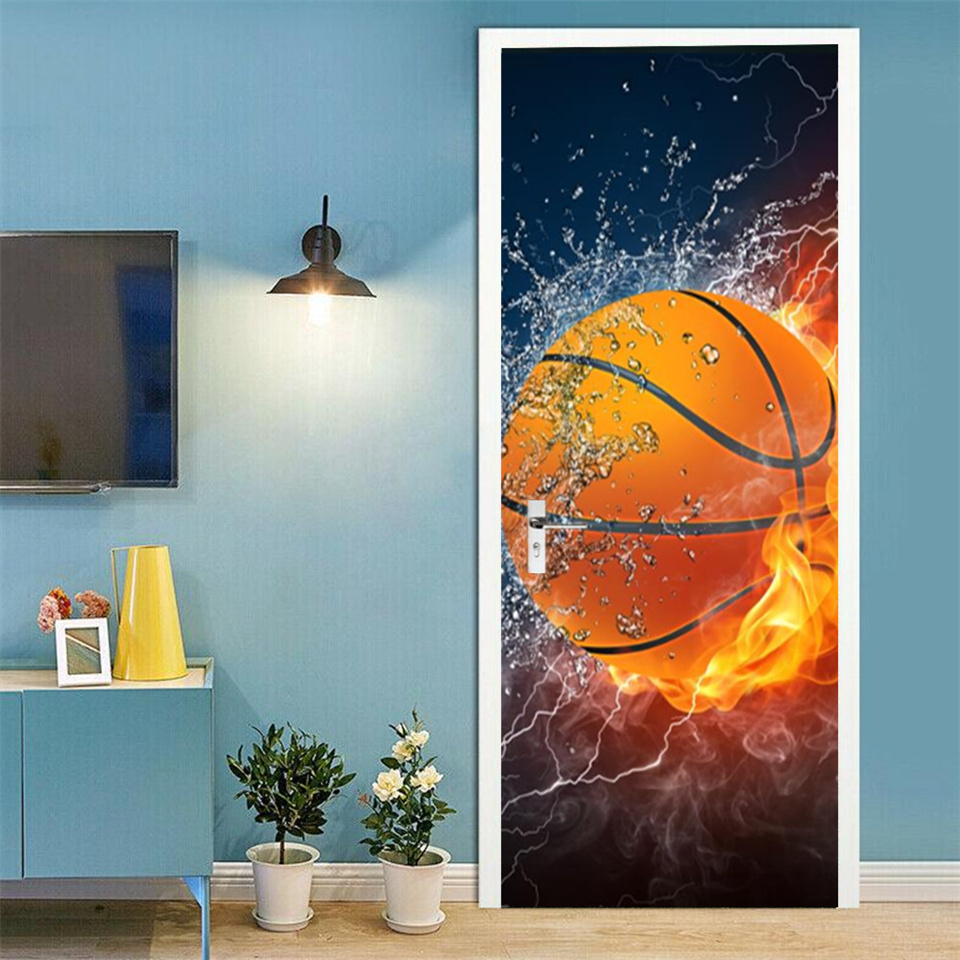 Futebol basquete 3d papel de p - Home Gym Decor avaliação e preço