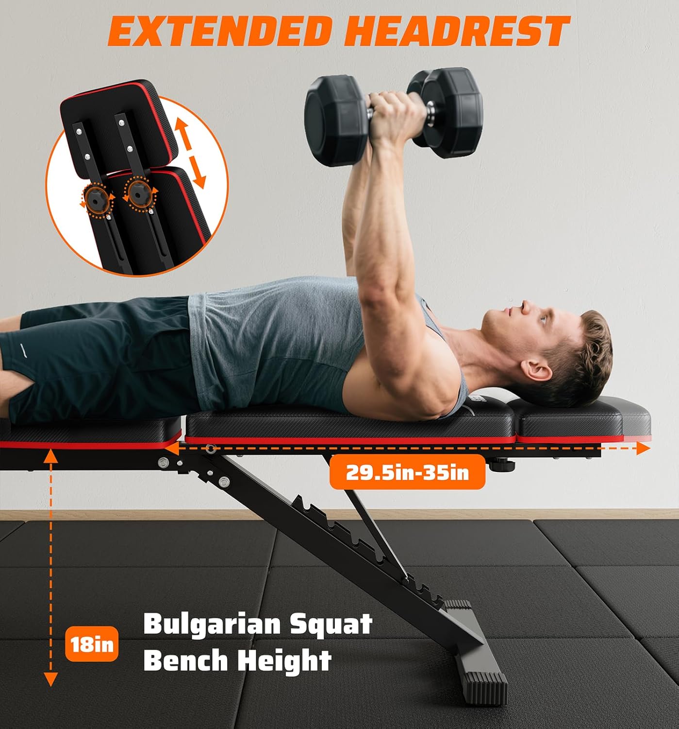 Banco de Peso Dobrável para Ac - Home Gym Bench avaliação e preço